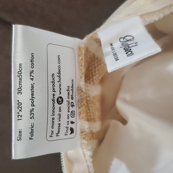 Gorgeous Gold and Cream Throw Pillow - Picture 4 of 4